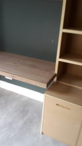 Built in unit with walnut desk 1