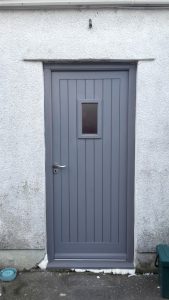 Grey back door