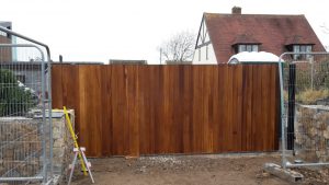 Iroko planking gate