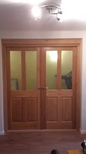 Oak double doors and frame 1