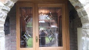 Oak fornt door with side panel 1