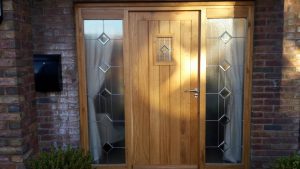 Oak front door and frame