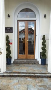 Oak front door for Hotel 2