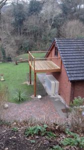 Oak and glass balcony 1