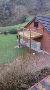 Oak and glass balcony 2