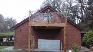 Oak and glass balcony 3